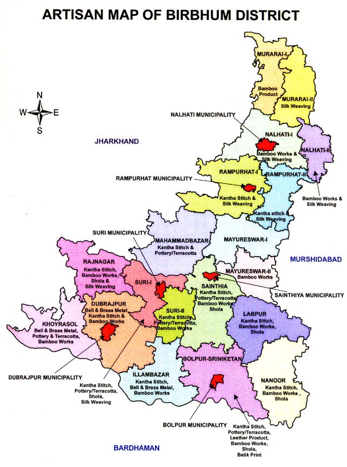 Birbhum Map In Bengali Birbhum