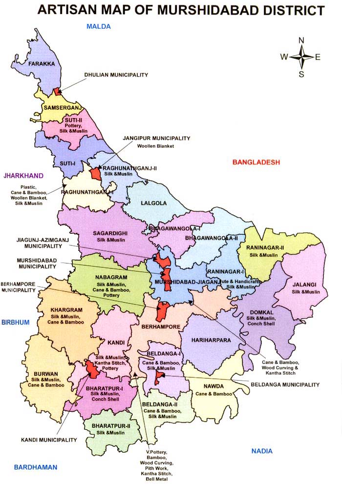 Berhampur West Bengal Map Murshidabad